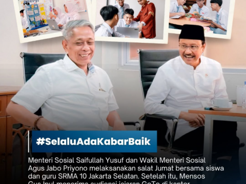 MensosTerima Audiensi Jajaran GoTo Di Kantor Kementerian Sosial