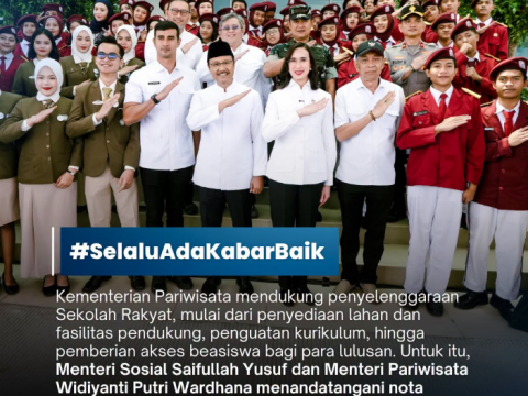 Menteri Sosial Dan Menteri Pariwisata Tandatangani MoU